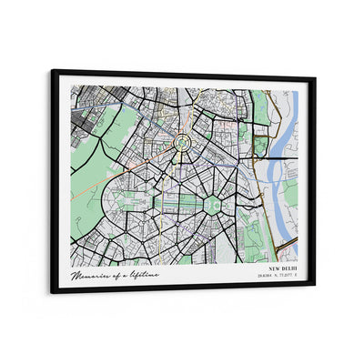 Map Art - The Habitat (Horizontal) Nook At You Matte Paper Black Frame