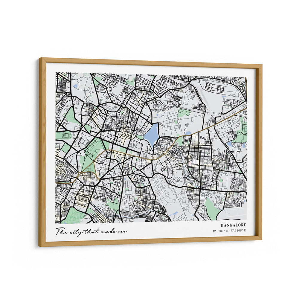 Map Art - The Habitat (Horizontal) Nook At You Matte Paper Wooden Frame