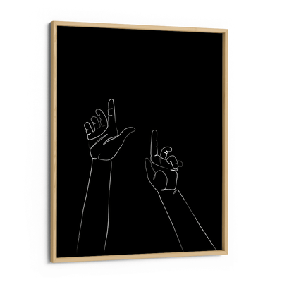Silent Stretch - Black Nook At You Matte Paper Wooden Frame