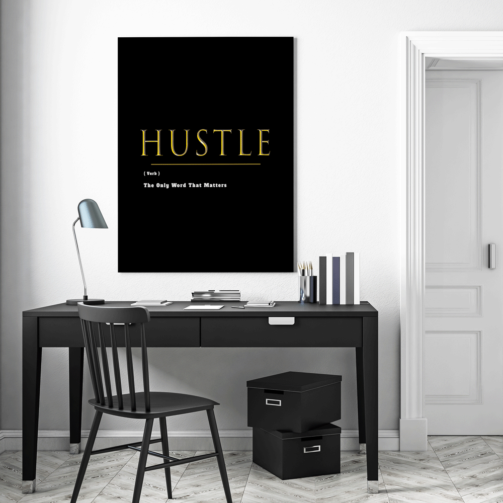 HUSTLE - Definition Print - Gold Nook At You  
