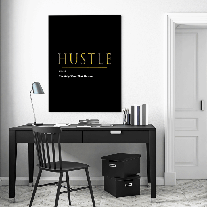 HUSTLE - Definition Print - Gold Nook At You  