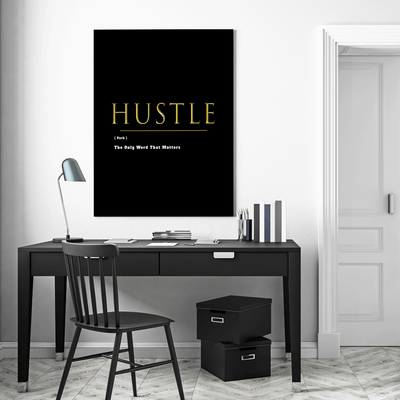 HUSTLE - Definition Print - Gold Nook At You  