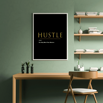 HUSTLE - Definition Print - Gold Nook At You  