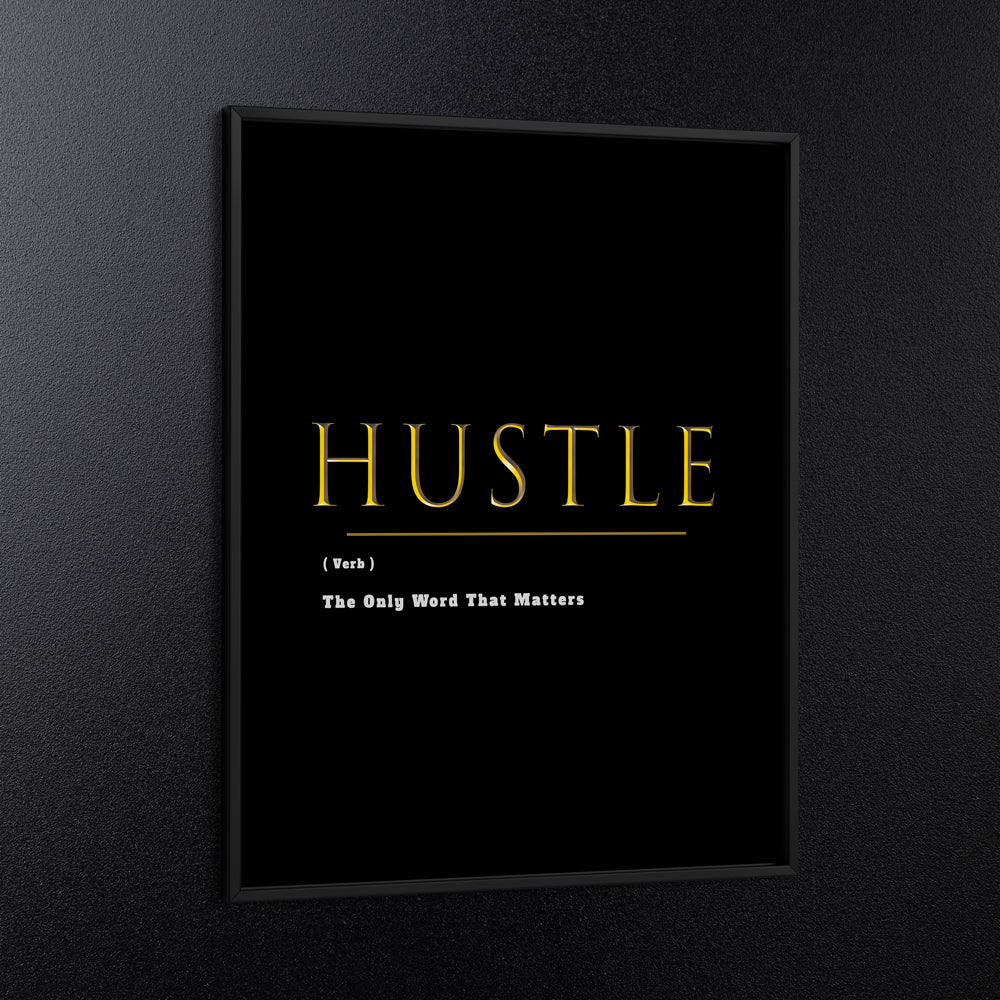 HUSTLE - Definition Print - Gold Nook At You  