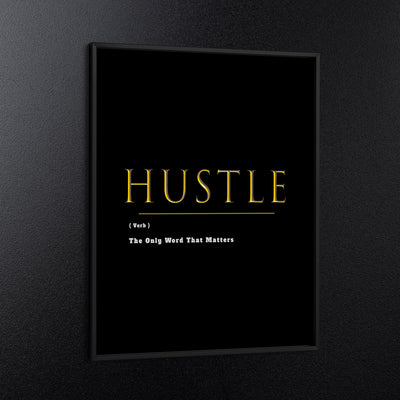 HUSTLE - Definition Print - Gold Nook At You  