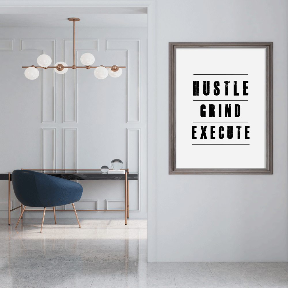 Hustle Grind Execute - White Nook At You  