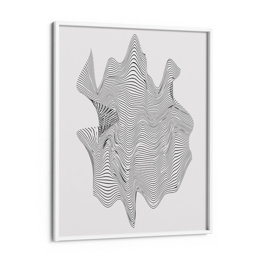 Illusion - II Abstract Painting-White Frame-Nook At You