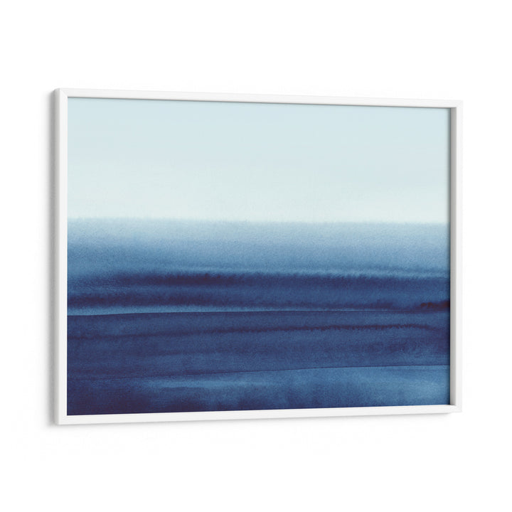 Indigo Emotion Abstract Wall Art-White Frame-Nook At You