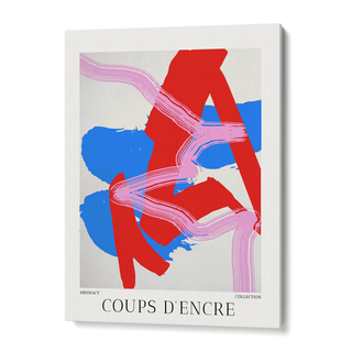 Pink Strokes Abstract Wall Art
