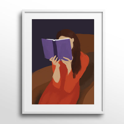 Bookworm Nook At You Matte Paper White Frame With Mount