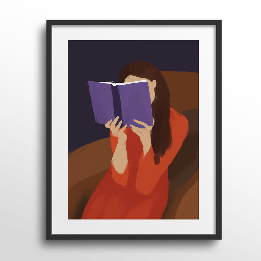 Bookworm Nook At You Matte Paper Black Frame With Mount