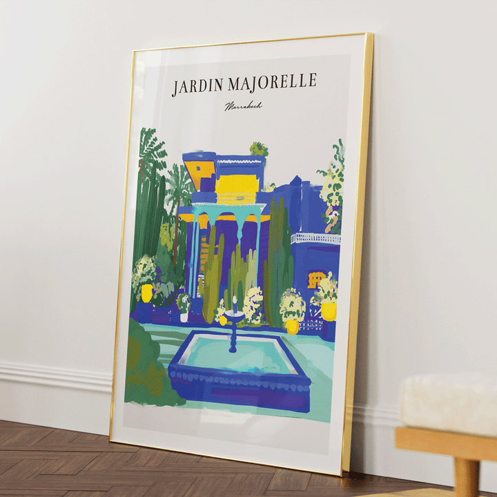 Jardin Majorelle Nook At You Matte Paper Gold Metal Frame