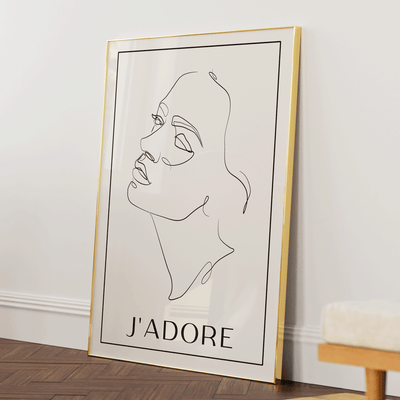J'Adore Nook At You Matte Paper Gold Metal Frame