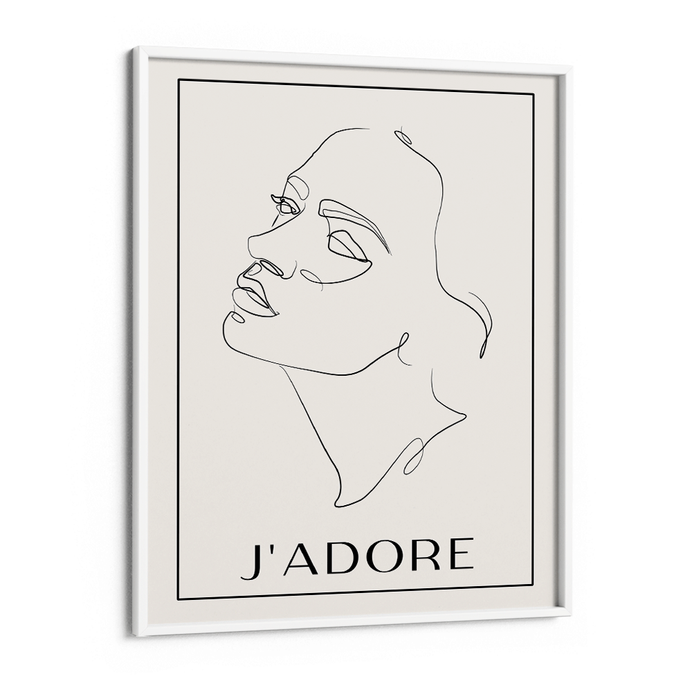 J'Adore Nook At You Matte Paper White Frame