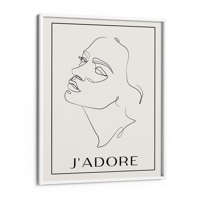 J'Adore Nook At You Matte Paper White Frame