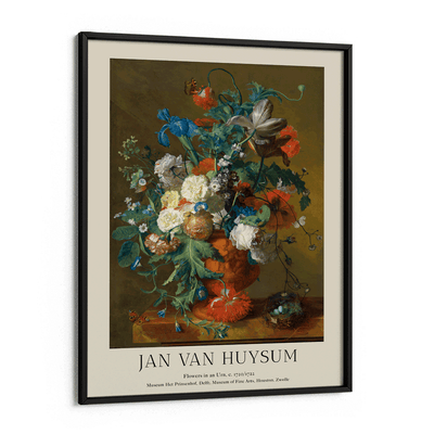 Jan Van Huysum - Flowers In An Urn Nook At You Matte Paper Black Frame