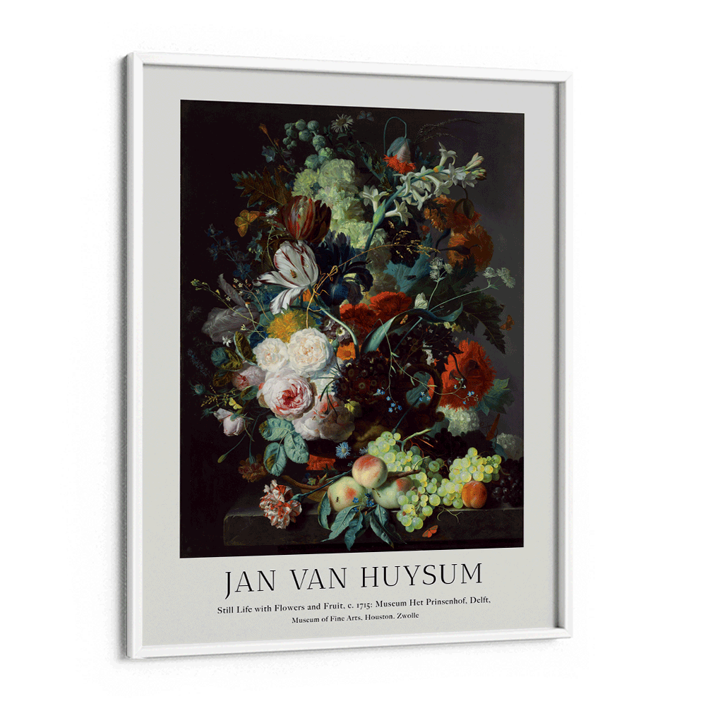 Jan Van Huysum - Still Life Nook At You Matte Paper White Frame
