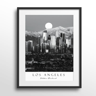 Los Angeles - Wilshire Blvd. Nook At You Matte Paper Black Frame With Mount