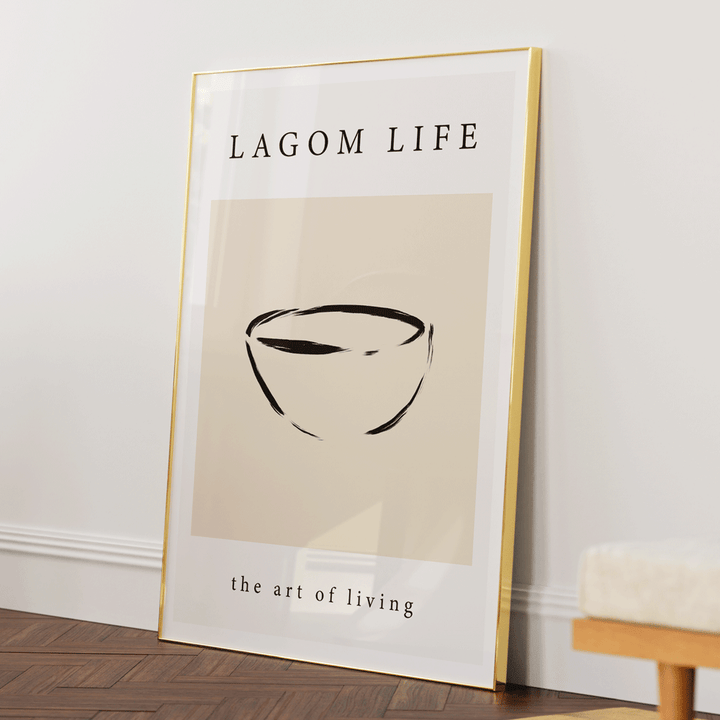 Lagom Life Nook At You Matte Paper Gold Metal Frame