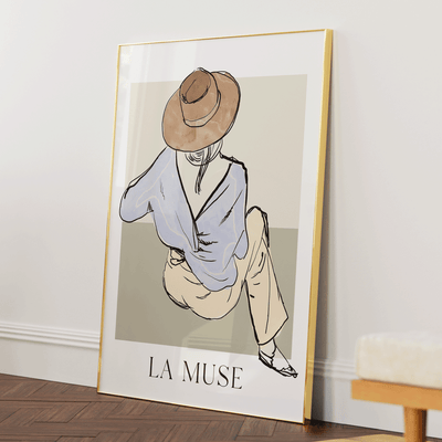 La Muse Nook At You Matte Paper Gold Metal Frame