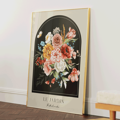 Le Jardin Nook At You Matte Paper Gold Metal Frame