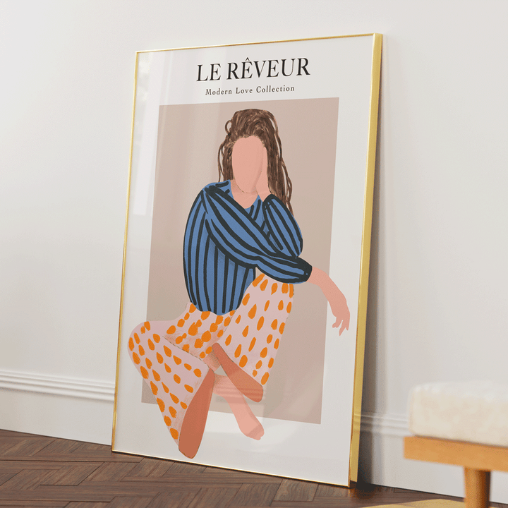 Le Reveur Nook At You Matte Paper Gold Metal Frame