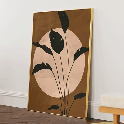 Leaves By The Moon #1 Nook At You Matte Paper Gold Metal Frame