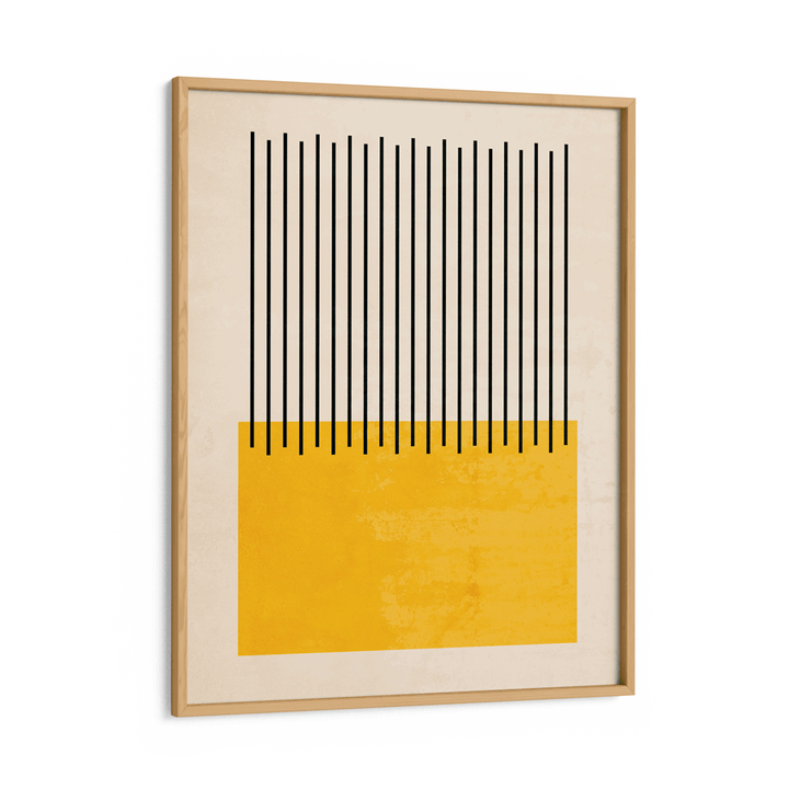 Lemon Colour Block Abstract Art Prints-Wooden Frame-Nook At You