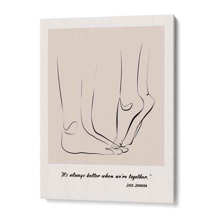 Personalized Line Art - Tip Toe (Beige) Nook At You  