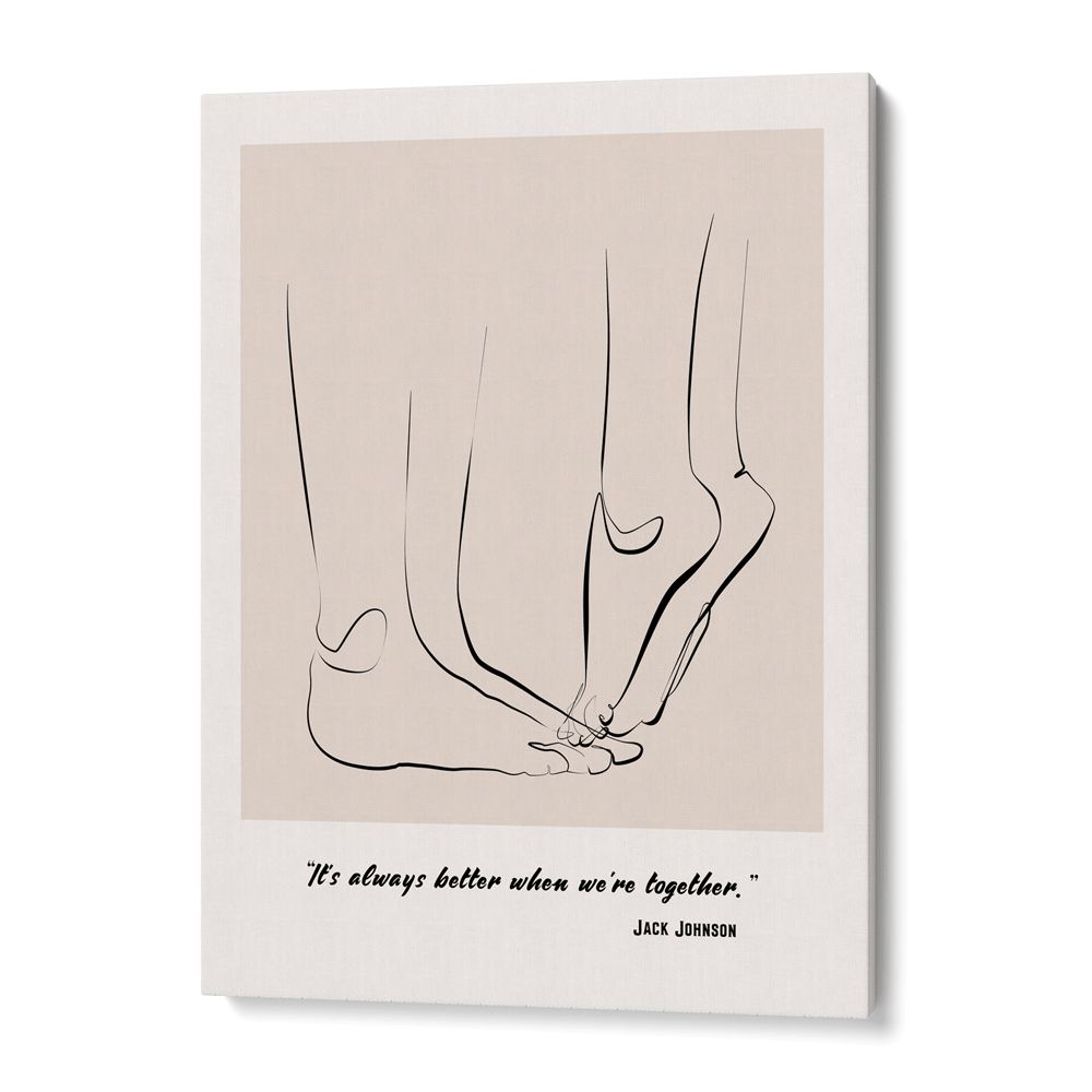Personalized Line Art - Tip Toe (Beige) Nook At You  