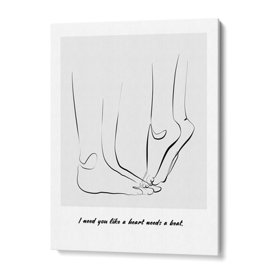 Personalized Line Art - Tip Toe (Grey) Nook At You  