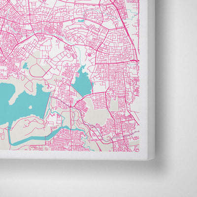 Map Art - Halcyon Blush Nook At You  