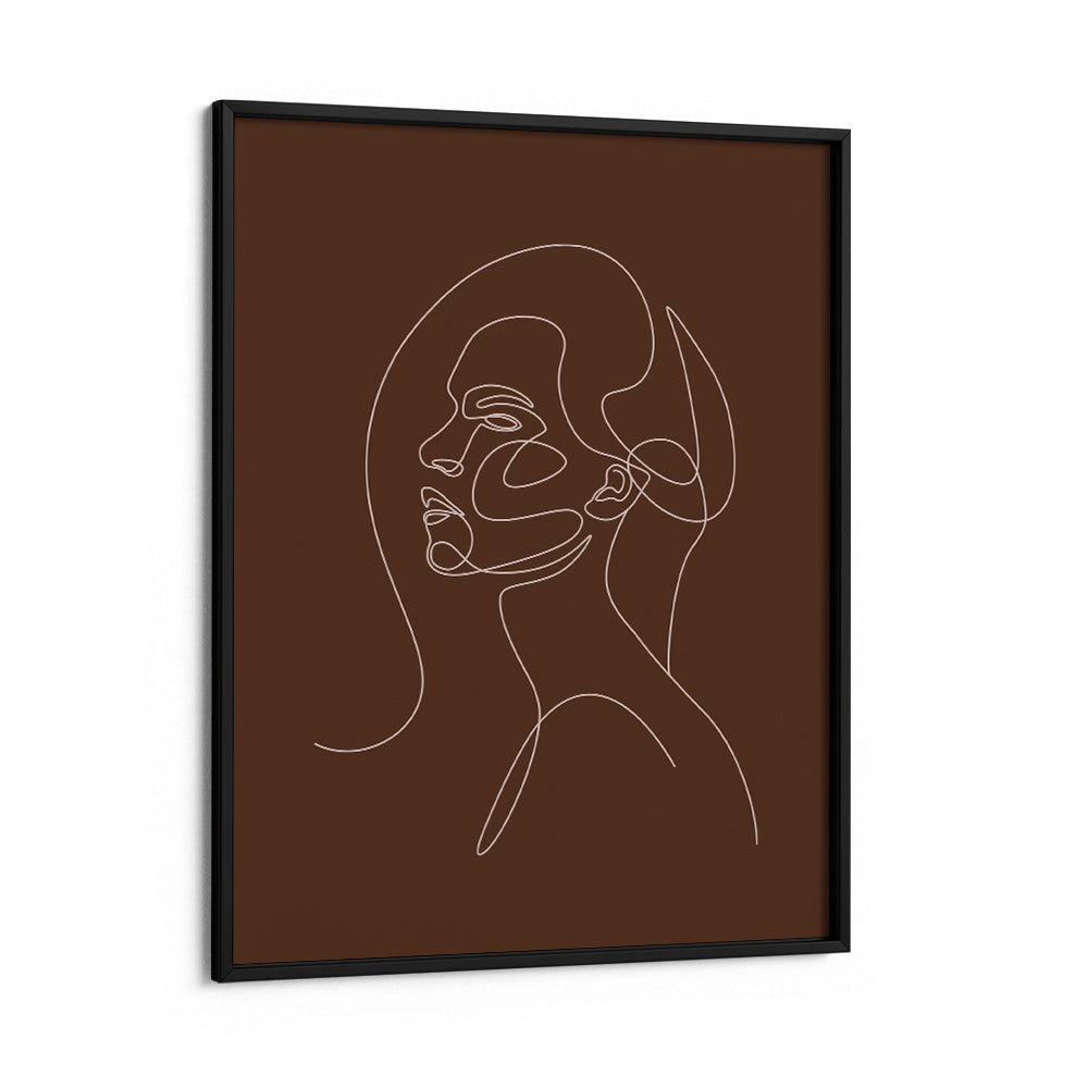 Elated Balance - Brown Nook At You Matte Paper Black Frame