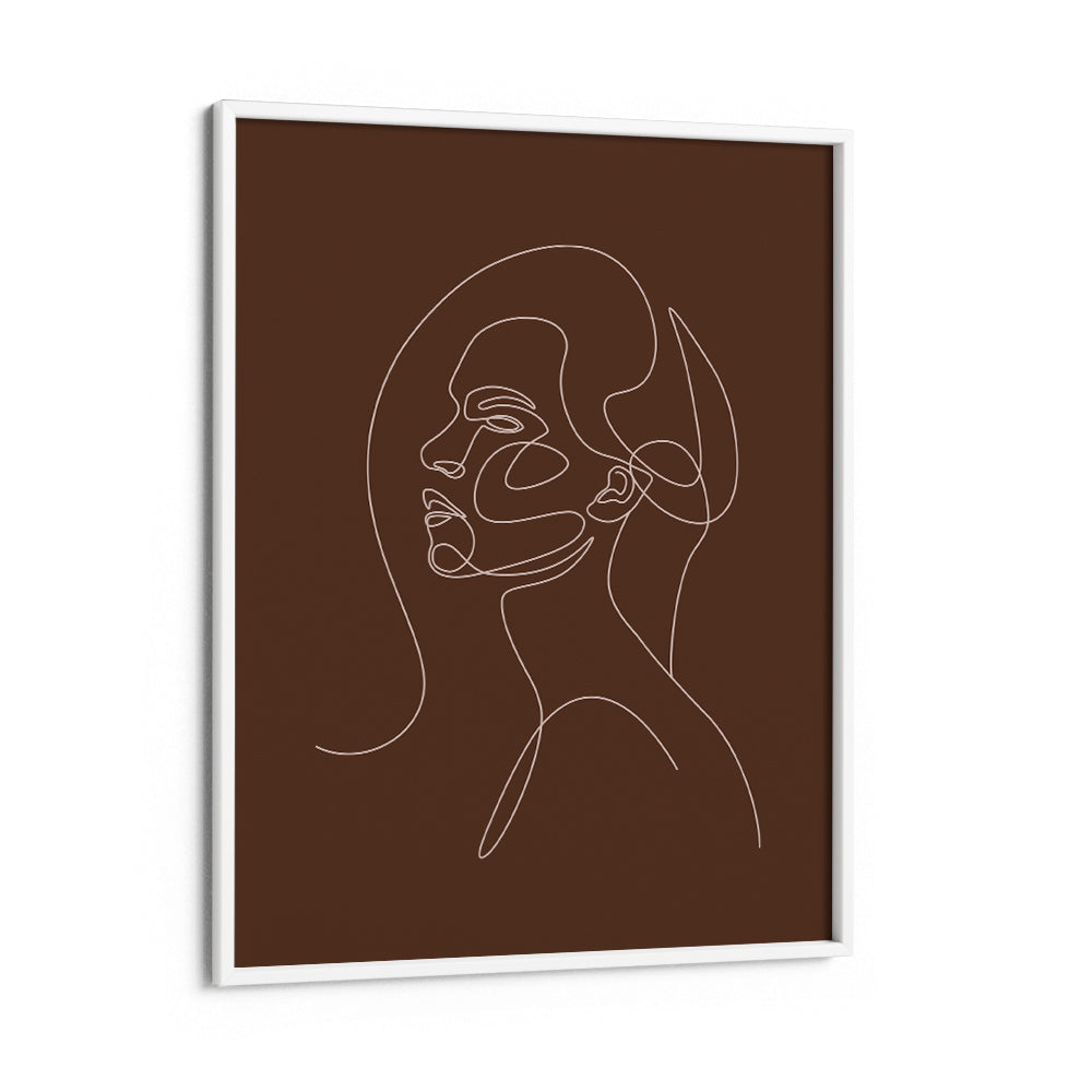 Elated Balance - Brown Nook At You Matte Paper White Frame