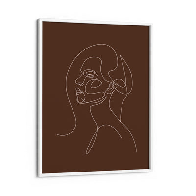 Elated Balance - Brown Nook At You Matte Paper White Frame