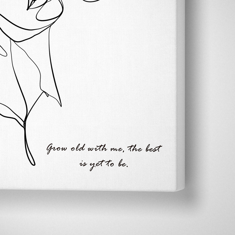 Personalized Line Art - Embrace (White) Nook At You Canvas Gallery Wrap