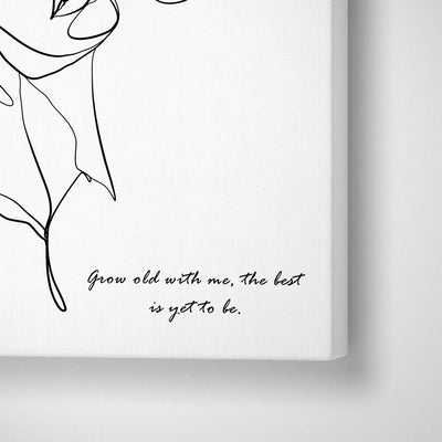 Personalized Line Art - Embrace (White) Nook At You Canvas Gallery Wrap