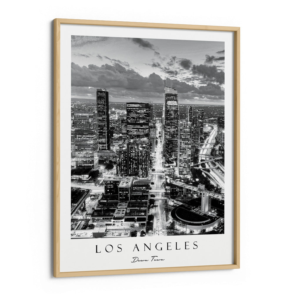 Los Angeles - Down Town Nook At You Premium Luster Paper Wooden Frame
