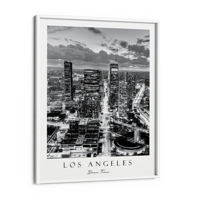 Los Angeles - Down Town Nook At You Matte Paper White Frame