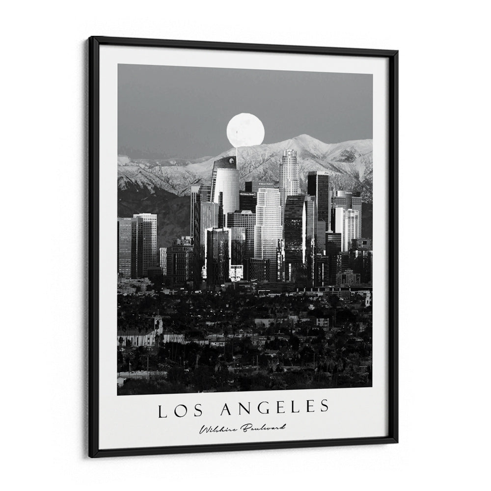 Los Angeles - Wilshire Blvd. Nook At You Matte Paper Black Frame