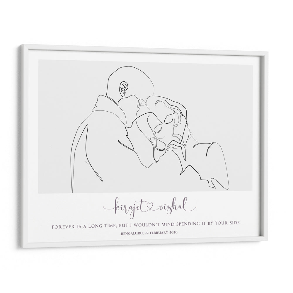 Personalized Line Art - Affection Nook At You Matte Paper White Frame