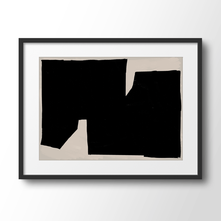 Eternity - Horizontal Abstract Art Paintings-Black Frame With Mount-Nook At You