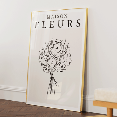 Maison Fleurs Exhibition Poster Nook At You Matte Paper Gold Metal Frame