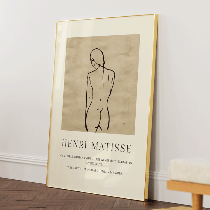 Maquette (Matisse Inspired) Nook At You Matte Paper Gold Metal Frame