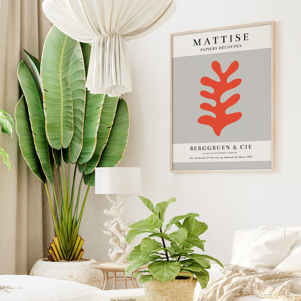 Matisse Exhibition Poster : 1953 - Grey Abstract Prints-Rolled Art-Nook At You
