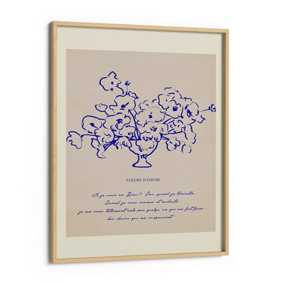 Fleurs D'Encre - Blue Ink Nook At You Matte Paper Wooden Frame