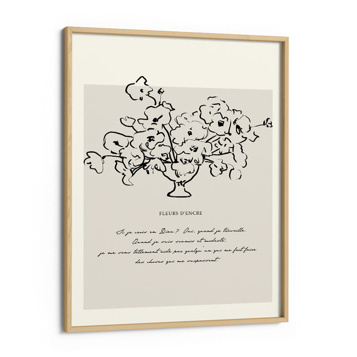 Fleurs D'Encre - Black Ink Nook At You Matte Paper Wooden Frame