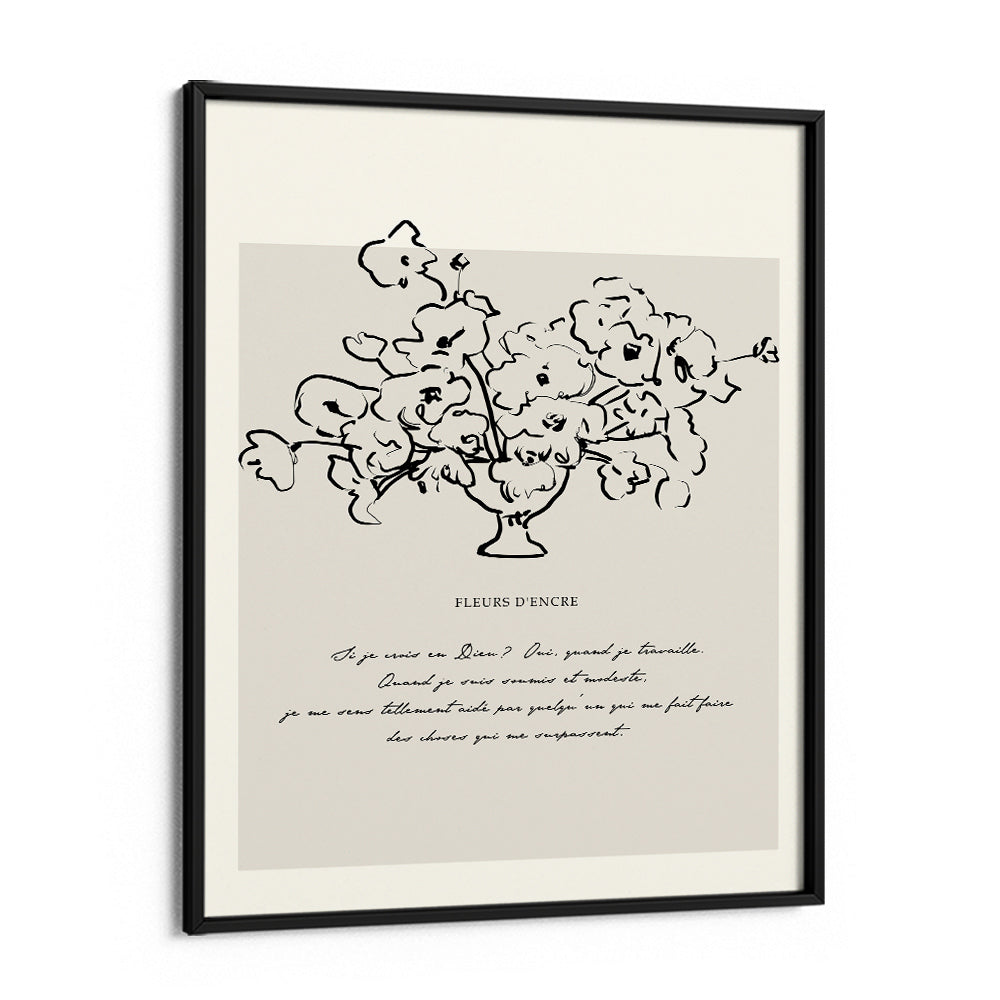Fleurs D'Encre - Black Ink Nook At You Matte Paper Black Frame