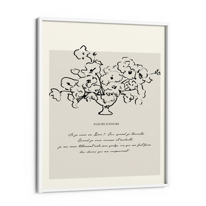 Fleurs D'Encre - Black Ink Nook At You Matte Paper White Frame