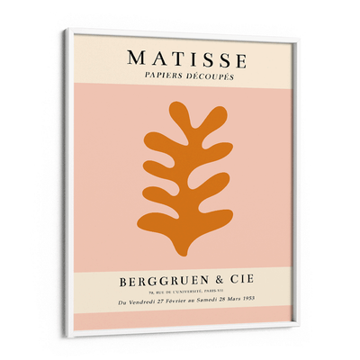 Matisse Exhibition Poster : 1953 - Peach Nook At You Matte Paper White Frame